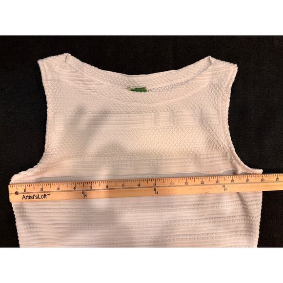 Anthropologie sleeveless white stretchy top women’s size small - Picture 7 of 8